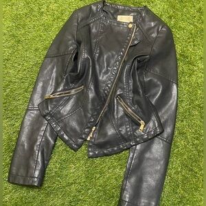 Women's Black Leather Jacket